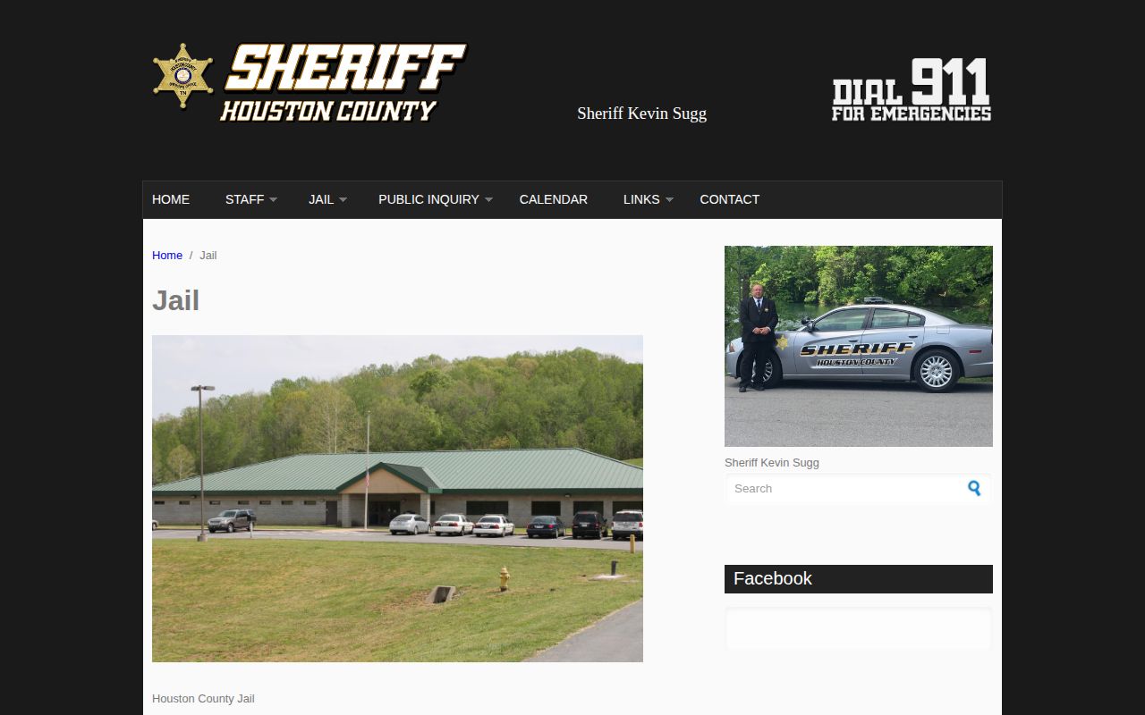 Houston County Jail official arrest and custody information page