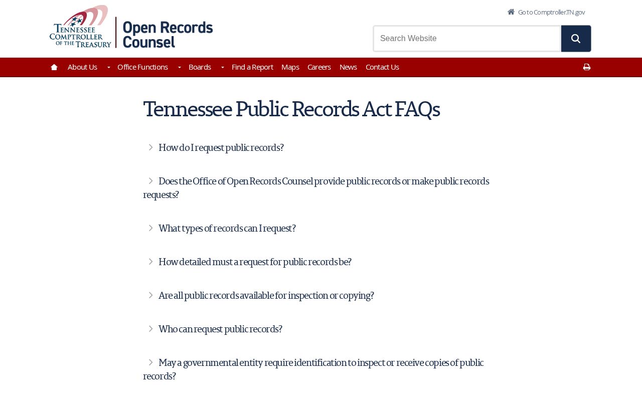 Tennessee public records guidance for Houston County arrest record requests